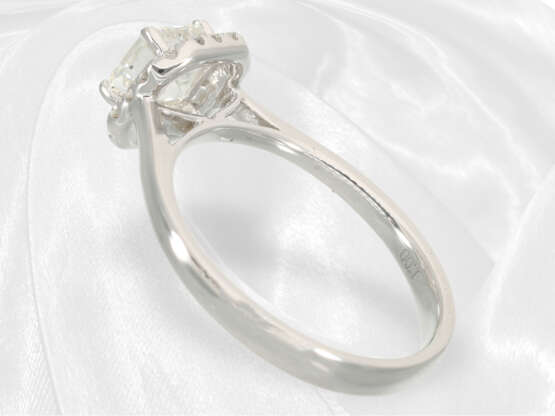 Ring: Feiner Diamant/Brillant-Goldschmiedering, seltener Square Emerald-Cut von 1ct, IGI-Report, neuwertig - photo 6
