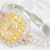 Ring: Ungetragener, sehr hochwertiger Fancy-Brillant/Diamantring, Mittelstein von 1,02ct, insgesamt 1,73ct - фото 1