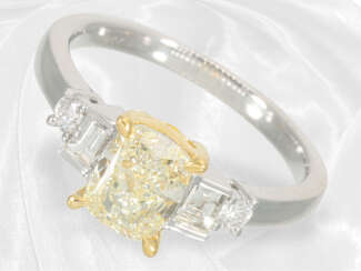 Ring: Exquisiter Diamantring, gelber Diamant von ca. 1,5ct, neuwertig
