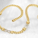 Schweres Brillant-Goldschmiedecollier mit passendem Armband, Handarbeit aus 18K Gold, ca. 2,85ct Brillanten - Foto 2