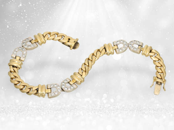 Schweres Brillant-Goldschmiedecollier mit passendem Armband, Handarbeit aus 18K Gold, ca. 2,85ct Brillanten - photo 4