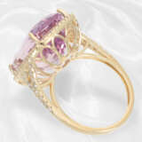 Ring: Ausgesprochen schöner Brillantring mit großem Kunzit sehr schöner Qualität, 14K Gold - фото 6