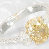 Ring: Aufwendig gestalteter Brillant/Diamantring, ovaler Fancy Mittelstein 2,09ct, GIA-Zertifikat - Foto 3