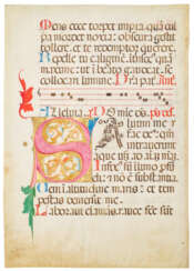 A leaf from an illuminated Ferial Psalter