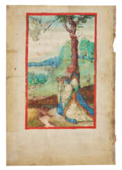 A group of leaves from Medieval and Renaissance manuscripts
