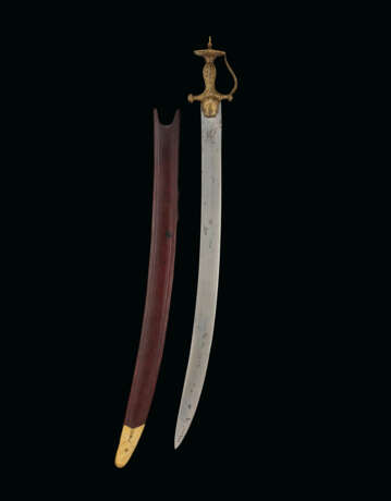 A SWORD (TULWAR) AND SCABBARD FROM THE PERSONAL ARMOURY OF TIPU SULTAN (R. 1782-99) - Foto 3