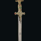 A GEM-SET AND ENAMELLED SWORD (TULWAR) AND SCABBARD FROM THE ARMOURY OF TIPU SULTAN - фото 4