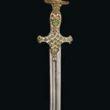 A GEM-SET AND ENAMELLED SWORD (TULWAR) AND SCABBARD FROM THE ARMOURY OF TIPU SULTAN - фото 6