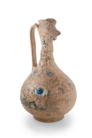 A KASHAN COCKEREL HEAD POTTERY EWER - photo 1