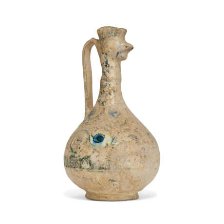 A KASHAN COCKEREL HEAD POTTERY EWER - photo 4