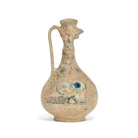 A KASHAN COCKEREL HEAD POTTERY EWER - photo 6