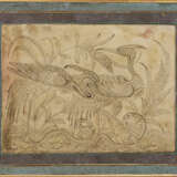 A SAFAVID-STYLE DRAWING OF CRANES AND SNAKES - photo 1