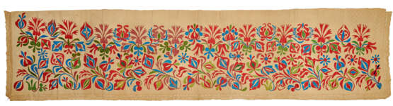 A SILK APPLIQU&#201; LINEN TEXTILE - photo 1