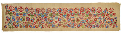 A SILK APPLIQU&#201; LINEN TEXTILE - Auction prices