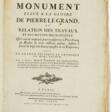 Monument Eleve a lo Gloire ou Relation des Travaux et des Moyens Mechaniques - Archives des enchères