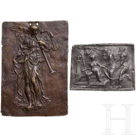 Zwei Renaissanceplaketten, Bronze und Blei, deutsch, spätes 16. Jhdt. - фото 1