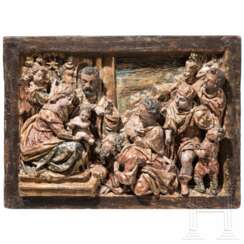Relief "Die Anbetung der Könige" (Christi Geburt), Spanien, um 1620