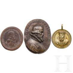 Plakette, Medaille und Spielstein, deutsch, um 1600