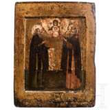 Ikone mit zwei Klosterheiligen, Russland, um 1700 - Foto 1