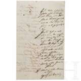 Feldmarschall Josef Wenzel Radetzky von Radetz (1766 - 1858) - eigenhändiger Brief mit Unterschrift, datiert 8.1.(1815?) - photo 1