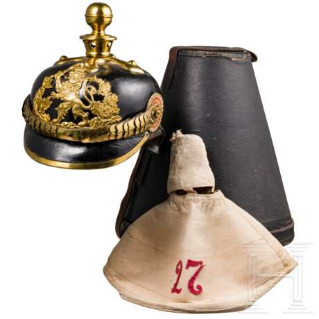 Helm für Mannschaften der hessischen Feldartillerie, um 1900 - Foto 1