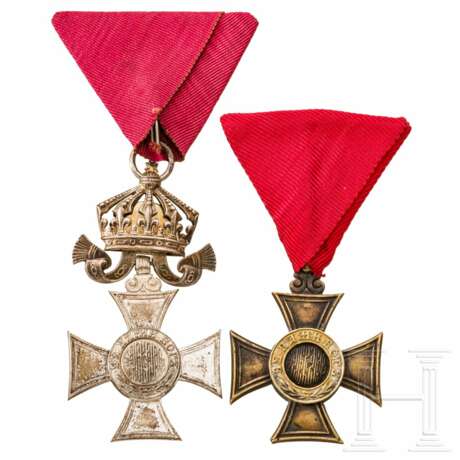 Zwei St.-Alexander-Orden 6. Klasse mit und ohne Krone - Foto 1