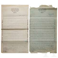 Albert Speer - zwei Briefe an seine Frau, POW, Nürnberg, 1945/46