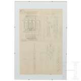 Albert Speer - Freihandskizzen und Architekturzeichnungen mit verschiedenen Motiven, Allied Prison Spandau - photo 1