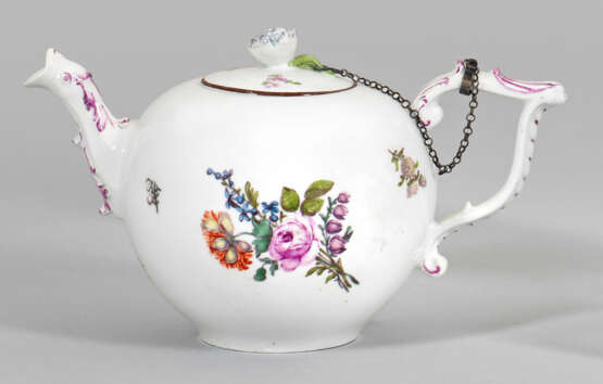 Kleine Teekanne mit Blumendekor - Foto 1