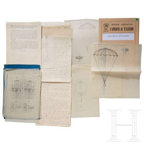 Caproni - Entwürfe einer Fallschirmmine, 1930er/40er Jahre - Foto 1