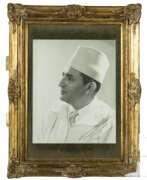 Marokko. Sultan Mohammed V. von Marokko - großformatiges Portraitfoto mit Widmung