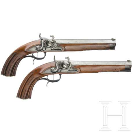 Friedrich Karl Graf von Saporta (1794 - 1853) - ein Paar Perkussionspistolen, süddeutsch, um 1830 - photo 1