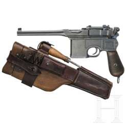 Mauser C 96 "Wartime Commercial", mit nummerngleichem Kasten und Belederung