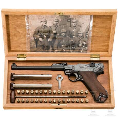 Lange Pistole 08, DWM, 1915, in Schatulle - фото 1