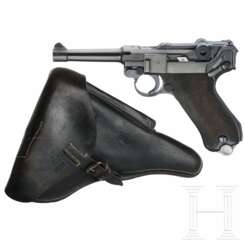 Pistole 08, Mauser, Code " S/42 - 1937", mit Tasche