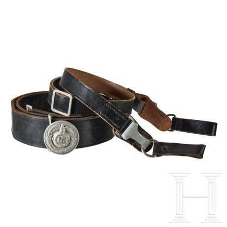 SS Officer Belt, Buckle and Cross Strap - фото 1