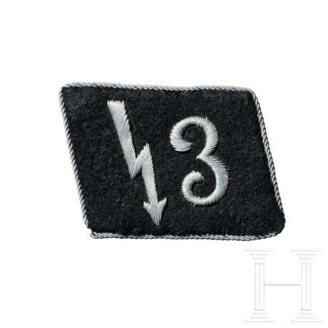 A Single Collar Tab for SS-Nachrichten Sturmbann 3 "Arolsen" Officer - photo 1