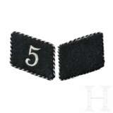 A Pair of Collar Tabs for an Anwärter of SS-Fuss-Standarte 5 "Trier" Enlisted - photo 1