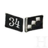 A Pair of Collar Tabs for an Obersturmführer of SS-Fuss-Standarte 34 "München" Officer - photo 1