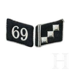 A Pair of Collar Tabs for an Obersturmführer of SS-Fuss-Standarte 69 "Hagen/Westf." Officer