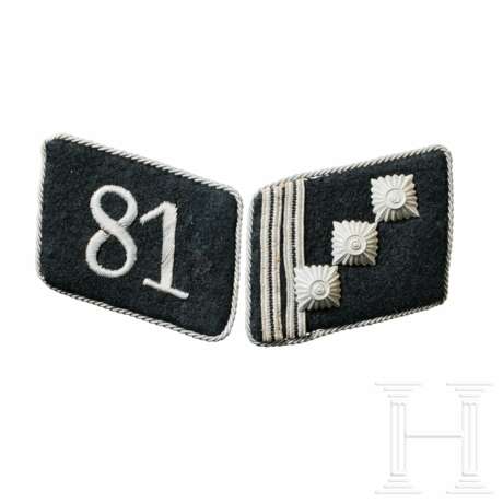 A Pair of Collar Tabs for a Hauptsturmführer of SS-Fuss-Standarte 81 "Würzburg" Officer - фото 1