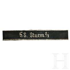 An Allgemeine SS Cuff Title – Ethnic German Slovakia "Freiwillige Schutzstaffel" Sturm 5/I