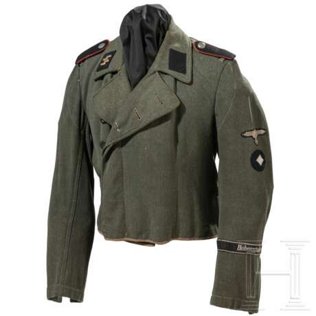 Bluse der feldgrauen Sonderbekleidung der Sturmartillerie eines Oberschützen der SS-Division "Hohenstaufen" - Foto 1