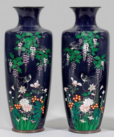 Paar japanische Cloisonné-Vasen - Foto 1