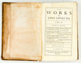 JOHN LOCKE: THE WORKS, VOL. II, LONDON 1727