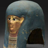 AN EGYPTIAN GILT CARTONNAGE MUMMY MASK - photo 3