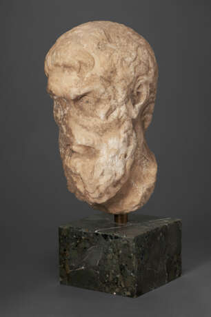 A ROMAN MARBLE PORTRAIT HEAD OF THE PHILOSOPHER EPIKOUROS - фото 2
