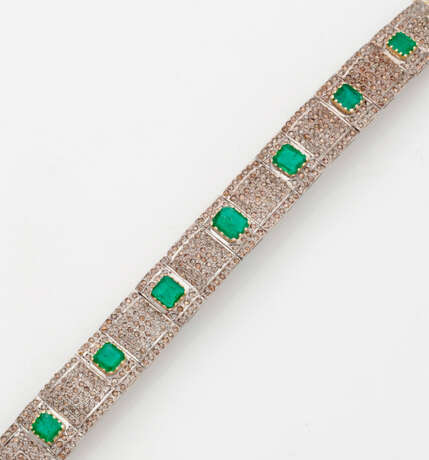Prachtvolles Smaragd-Diamantarmband - photo 1