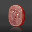 AN ETRUSCAN CARNELIAN SCARAB WITH A YOUTH WITH A STRIGIL - Auction archive