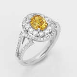 Fancy Vivid-Yellow-Diamant-Solitärring - фото 1